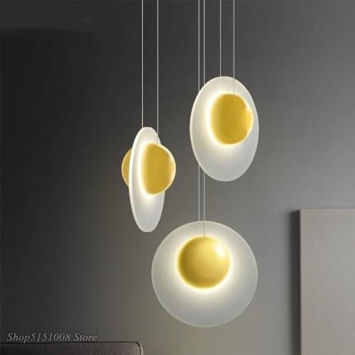 Postmodern Egg Acrylic Sunny Oval Led Pendant Lights For Kitchen Bedroom Design Decor Indoor Home Hanging Lamp Lighting Fixtures