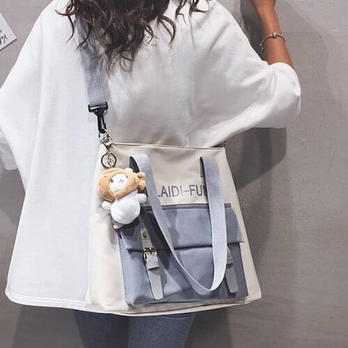 Girl Literary Crossbody Bags for Women Japanese College Cute Cartoon Shoulder Bag Korean Harajuku High School Student Bookbags