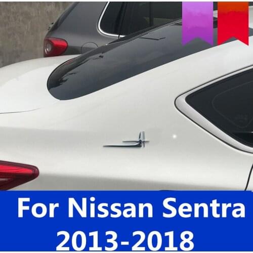 Car Side Blade type leaf board Side standard fender decorative standard plating alloy material For Nissan Sentra 2013-2018