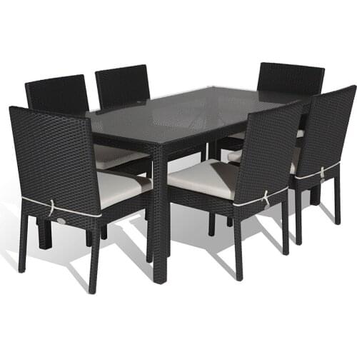 Trade Assurance weatherproof synthetic rattan glass top center and coffee tables