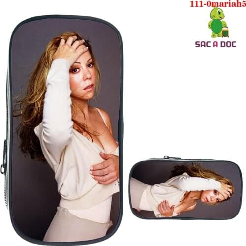 Hot Sale 3D Print Mariah Carey Pencil Case Singer Mariah Carey Bags Pencil Box School Stationery Storage Bag Cosmetic Case Pouch