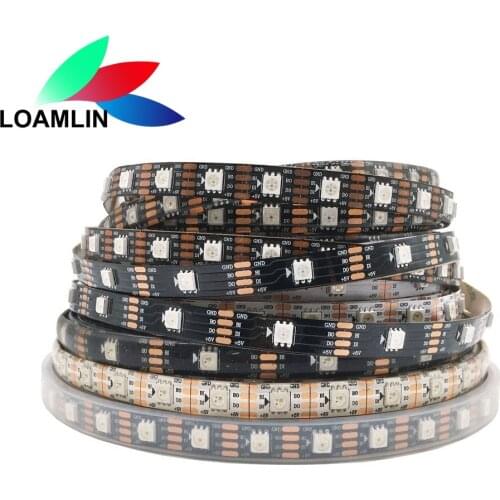 1m/4m/5m WS2813(WS2812B Update) RGB Led Strip 30/60/144 Pixels/Leds/m Dual-Signal Led Individual Addressable WS2812 IC DC5V