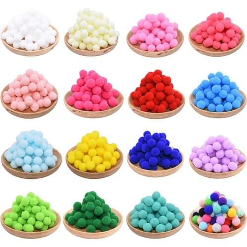 100Pcs 15mm 20mm 25mm Mini Soft Pompones Fluffy Plush Ball DIY Pompoms Kids Toys Handmade Furball Sewing Craft Supplies