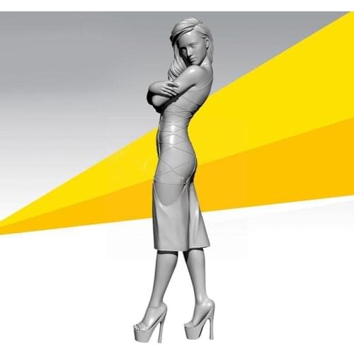 2021 1/35 Sports car baby (4 models + car + platform) YFWW-2110 mold resin white M2Q5