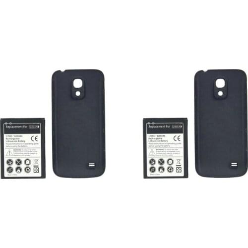 2x 6200mAh B500BE B500AE Extended Battery + 2x 2 Optional Color Back Cover Case For Samsung Galaxy S4 IV mini I9190
