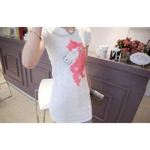 30pcs/lot short sleeve horse head T-shirt