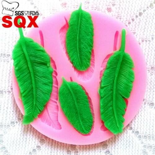 3D fall Feathers, Fondant Cake Decorating Tools, silicone soap mold, Silicone Cake Mold, kitchen accessories SQ1437