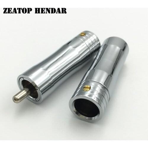 8Pcs RCA Male Plug Solder Jack Audio Video AV Adapter DIY Cable Connector High Quality Silver 8.6mm Wire Tail Hole