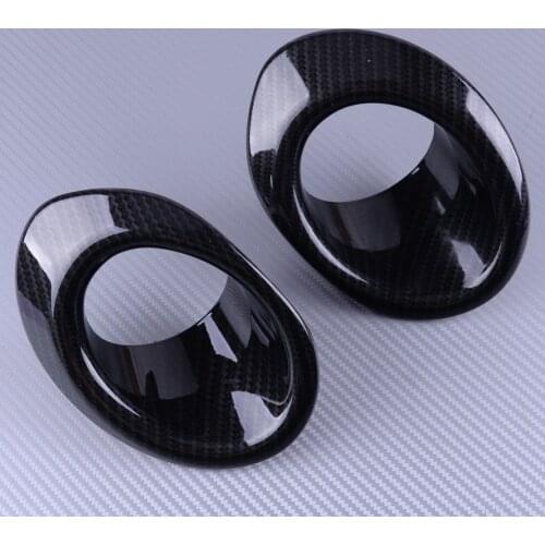 ABS plastic Carbon Fiber Style Exterior Front Fog Light Cover Trim Ring Foglights Fit For Honda Civic Sedan Coupe 2016 2017 2018