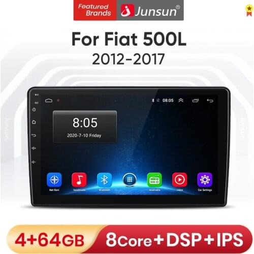Junsun V1 pro 2G+32G Android 10 For Fiat 500L 2012 - 2017 Car Radio Multimedia Video Player Navigation GPS 2 din DVD