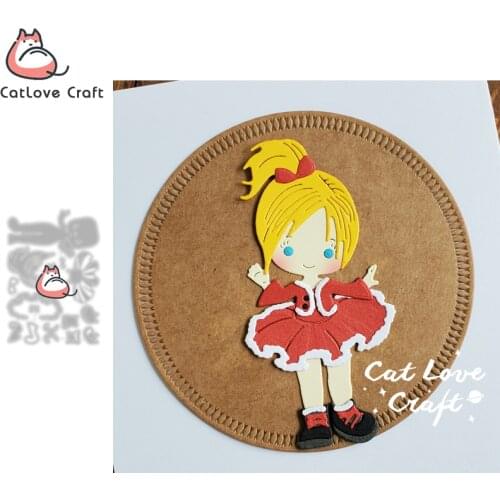 Catlove Winter Costume Girl Metal Cutting Dies Scrapbooking Stencil Die Cuts Card Making DIY Craft Embossing New Dies For 2021