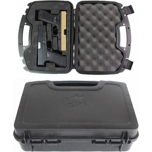 Tactical ABS Plastic Pistol Gun Case Glock USP SIG Storage Case With Padded Foam Lining Army Shooting Airsoft Tool Box