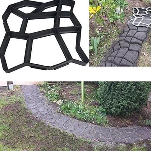 Black Plastic Making DIY Paving Mould Home Garden Floor Road Concrete Stepping Driveway Stone Garden Path Mold Patio