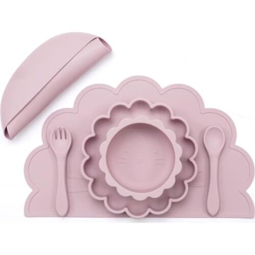 Fashionable Waterproof Baby Bibs For Children Infant Feeding Dining Appliance Dishes Plates Bowl Training Spoon Baby Accessories