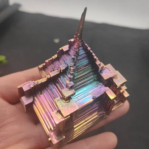 180g Rainbow Bismuth Ore Crystal Metal Mineral Specimen Colorful cluster Home decor
