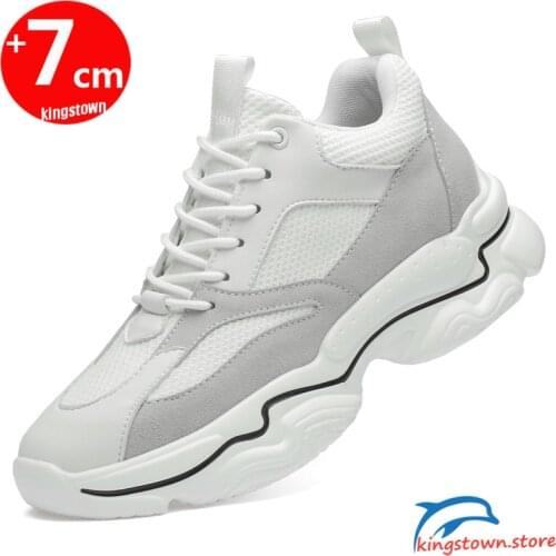 Shoes Men Sneakers Elevator Shoes Heightening Shoes Increasing Height Shoes Men High Heels 7CM Higher Sneakers Sport Tall Man