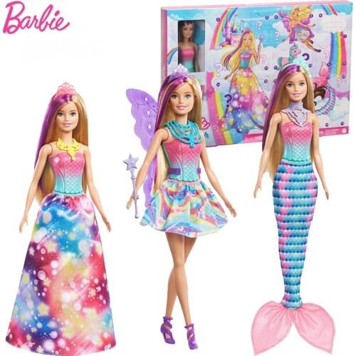 Original Barbie Dolls Dreamtopia Fairy Tale Mermaid Doll Girls Accessories Dress Up Toys for Children Princess Variety Kids Toys