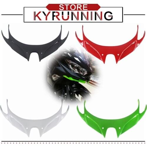 Motorcycle Front Fairing Aerodynamic Winglets wing tip ABS Plastic Cover Protection Guard FOR Ninja 250 Ninja 400 18-19