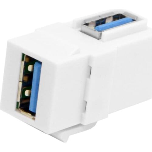 90 Degree RIGHT angled USB 3.0 A female to A male to female extension keystone JACK coupler adapter for socket panel