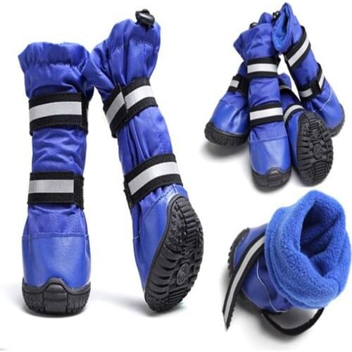 Luxurious Medium Large Dog Rainshoes Big Pet Boot Non-slip Waterproof Galoshes Reflective Outdoor Sneaker Sports Shoes For Dog