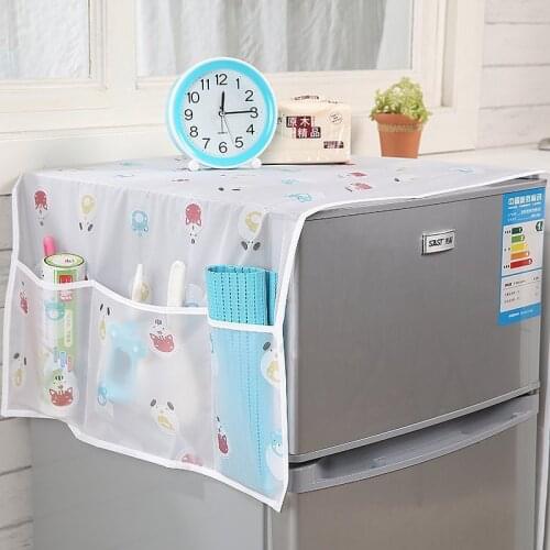 TCHY Multifunction Refrigerator Dust Cover With Storage Bag Waterproof PEVA For Kitchen Washing Machine Household Accessories