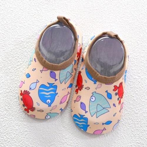 TELOTUNY Baby Kids Boys Girls Cartoon Swim Water Shoes Barefoot Aqua Socks Non-Slip Beach Shoes Surf Fishing Diving Outdoor Shoe