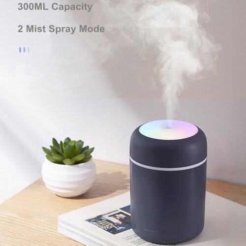 Ultrasonic Air Humidifier Household Moisturizing Spray Student Dormitory Car Humidification Aromatherap with LED Night Light