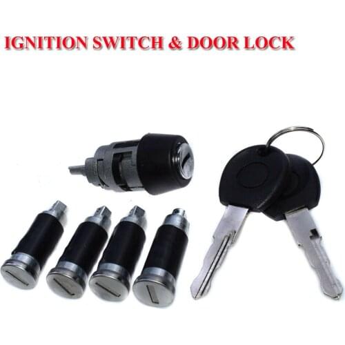 Ignition Starter Switch Lock Barrel with 2 same Keys for VW Transporter/Caravelle MK IV 701837205