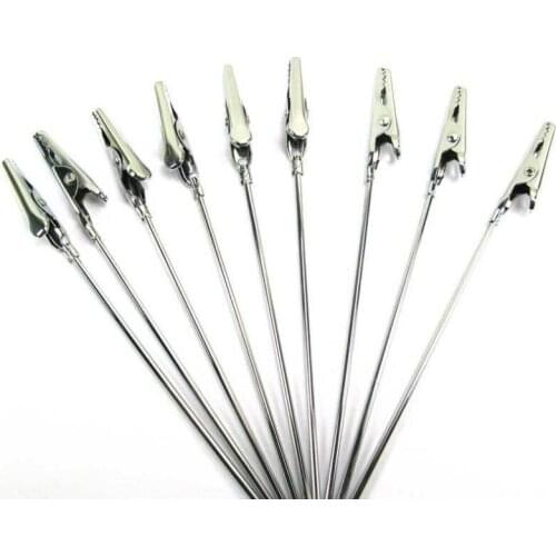 50 pieces / pack 2019 Newest straight stick note clip Creative 120mm long tail crocodile clip