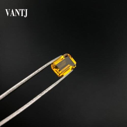 VANTJ Natural Citrine Loose Gemstone Oct Cut Women For Silver Gold Ring Mounting Diy Jewelry Women Party Gift