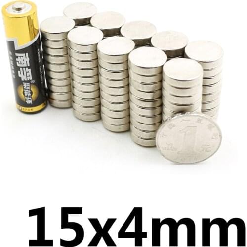 10/20/50pcs 15x4 mm Strong Cylinder Rare Earth Magnet 15mmx4mm Round Neodymium Magnets 15x4mm Mini Small Magnet 15*4 mm