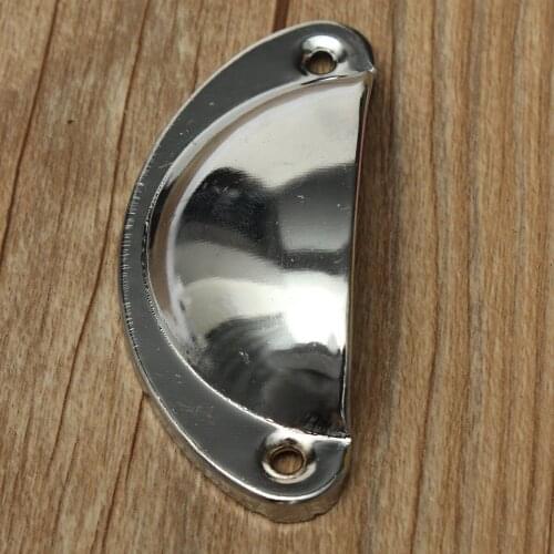 10pcs 82mm Durable Half Round Pull Handle Door Hardware f/ Cupboard Wardrobe
