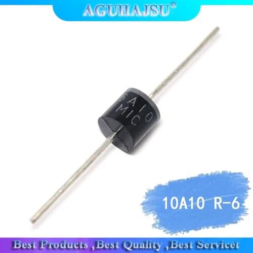 10PCS electrical Axial Rectifier Diode 10A10 R-6 DIP 10A 1000V 10a10