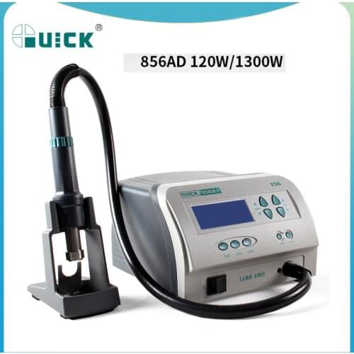 1300w Quick 856AD Digital Display Power Intelligent Lead Free SMD Hot Air Gun Smd Rework Station Desoldering Station