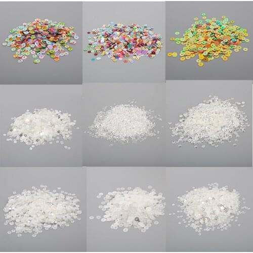 3900-30000pcs 3mm 4mm 5mm 6mm Flat Round PVC loose Sequins Crafts Paillette Sewing Garment Bags Shoes DIY Accessories