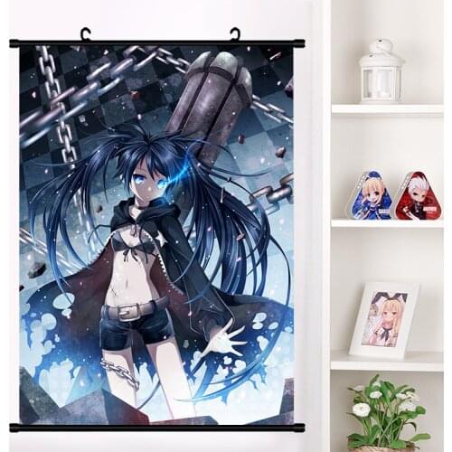 Anime BLACK ROCK SHOOTER Kuroi Mato Wall Scroll Mural Poster Wall Hanging Poster Home Decor Collection Art Picture dropshipping