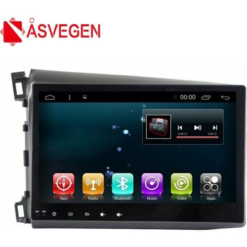 Asvegen Car Radio For Honda Civic 2012-2015 10.2inch Android 7.1 Car Quad Core Stereo Audio Multimedia Dvd Player GPS Navigation