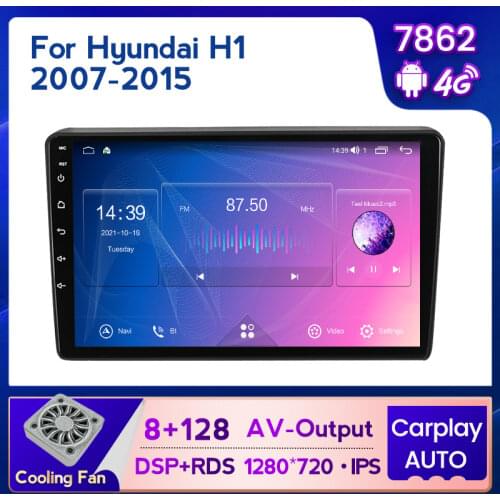 Radio GPS Car Muletimedia Player for Hyundai H1 Grand Starex 2007-2015 Android10 4GLTE 6+128G 1280*720QLED 8 Core DSP 4GLTE