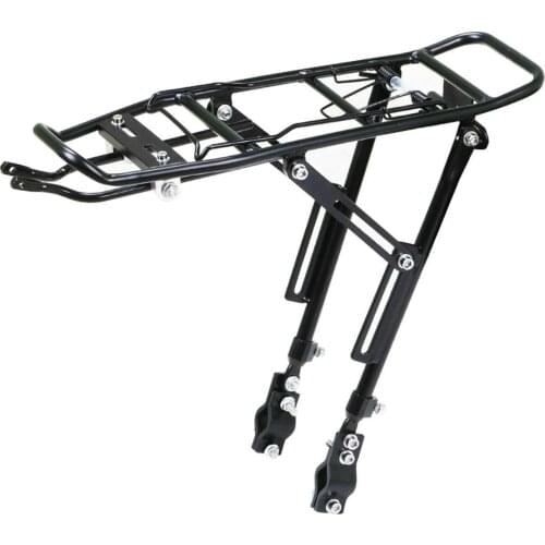 Bicycle Racks Alloy Rear Bicycle Pannier Rack Carrier Bag Luggage Cycle Mountain Bike Black Aluminum