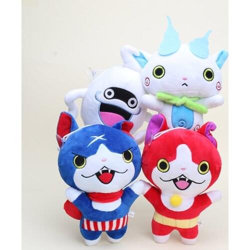 20cm Yokai Watch Plush Doll Jibanyan Komasan Whisper Pendant Toys Stuffed Dolls Keychain Brinquedos