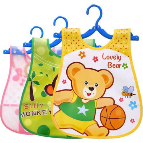 Baby the new stereo saliva baby wipes children eat rice EVA bib fastening waterproof rice round