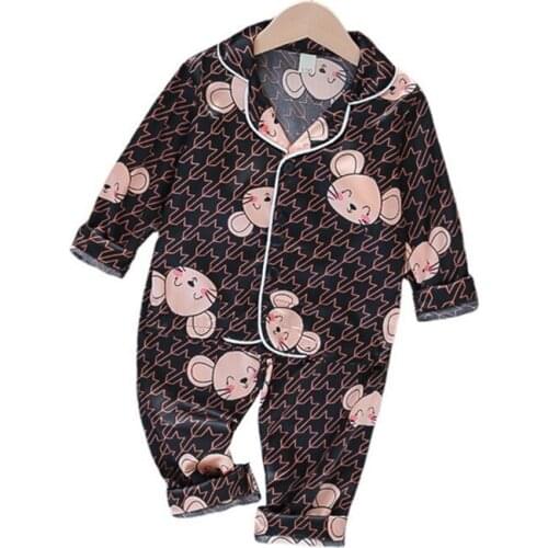 Kids Boys Girls Pajamas Suit Spring Autumn Long-sleeved Cartoon Shirt Pants 2Pcs/sets Toddler Casual Costume Infant Sleepwear