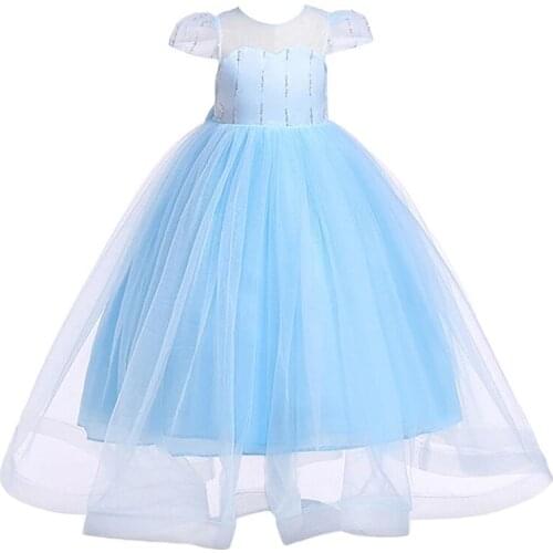 Elegant Girls Princess Wedding Tutu Dresses For Teenager Children Baby Girl Birthday Party Kids Dress For Girl Clothes Costumes