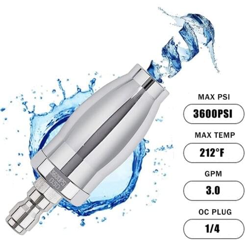 High Quality Pressure Washer Turbo Nozzle Hot and Cold Water Rotating Nozzle 1/4 Inch Quick Connect, Orifice 3.0, 3600 PSI