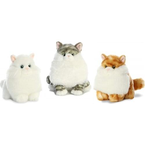 Aurora 30cm Totoro Big Shiny Eyes Doll Frise Stuffed Plush Toy Cute Kitty Animal Cat Simulation Pets Fluffy Dolls Birthday Gifts