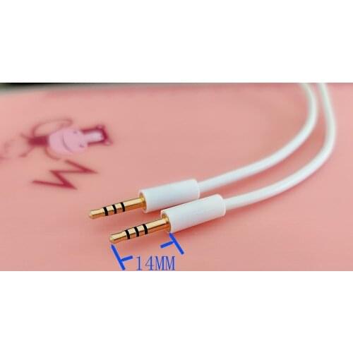 1meter 3ft 2.5mm male to 2.5 male 4 conductor aux cable with 14mm long tip