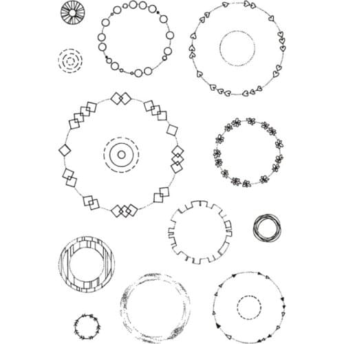 Eno Greeting clear stamps mandala scrapbooking stamps round geometric crafting stamps card making supplies