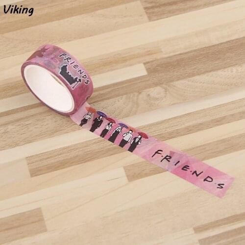 G1449 15mmX5m Cartoon Friend Tv Show Washi Tape Masking Tape Flower Decorative Tape For Sticker Scrapbooking DIY Photo Album