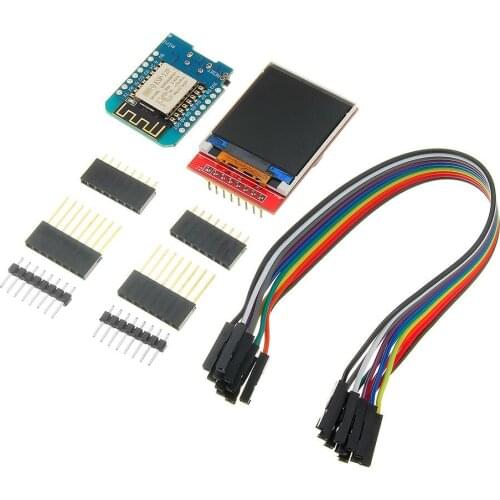 Mini D1 ESP-12F N ESP8266 Development Board + 1.44 inch TFT LCD Screen Module with DuPont Line For Arduino
