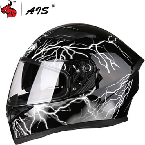 AIS Helmet Motorcycle Full Face Moto Helmets Double Visor Racing Motocross Helmet Casco Modular Moto Helmet Motorbike Capacete
